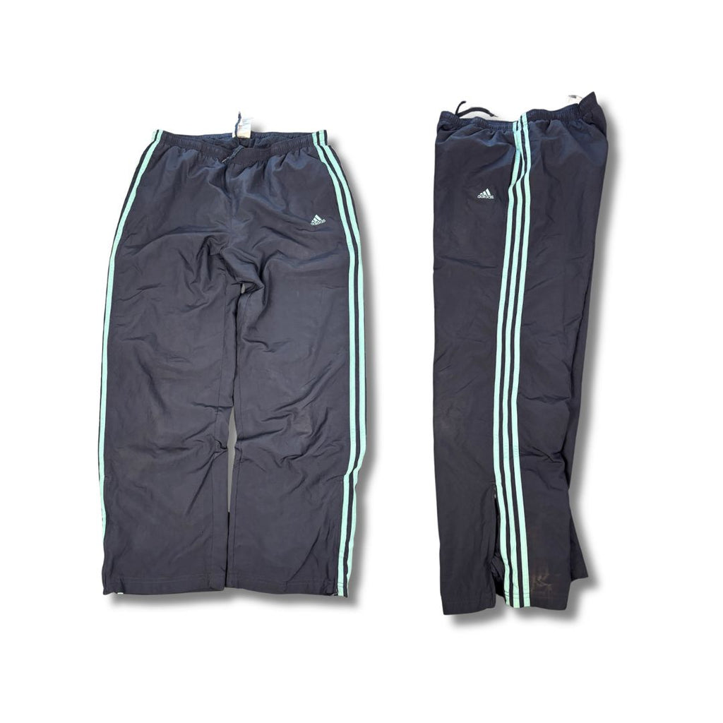 Vintage Y2K Adidas Track Pants Women's L navy blue 3 stripe logo classic joggers