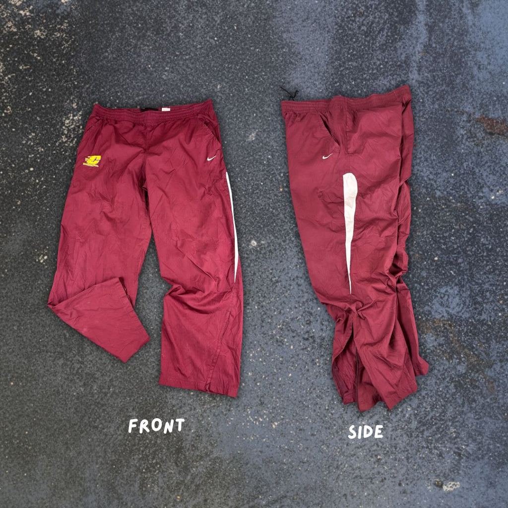 Vintage Y2K Nike Cleveland Cavs Track Pants L Maroon Yellow White Warm-Up Windbreakers