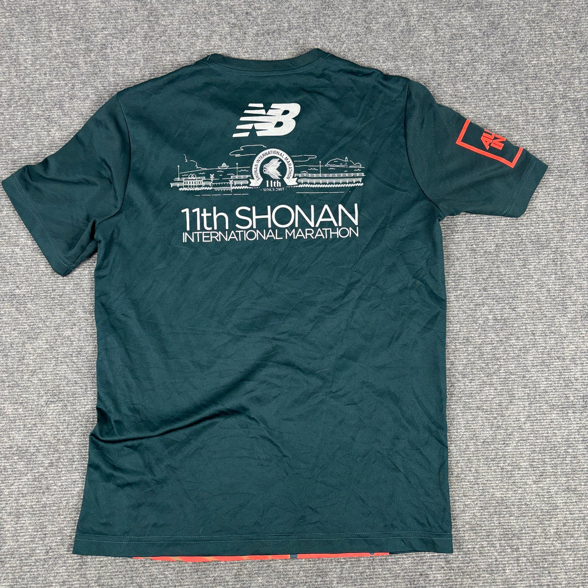 New Balance 11th Shonan International Marathon Running Tee Coral Teal photo 3