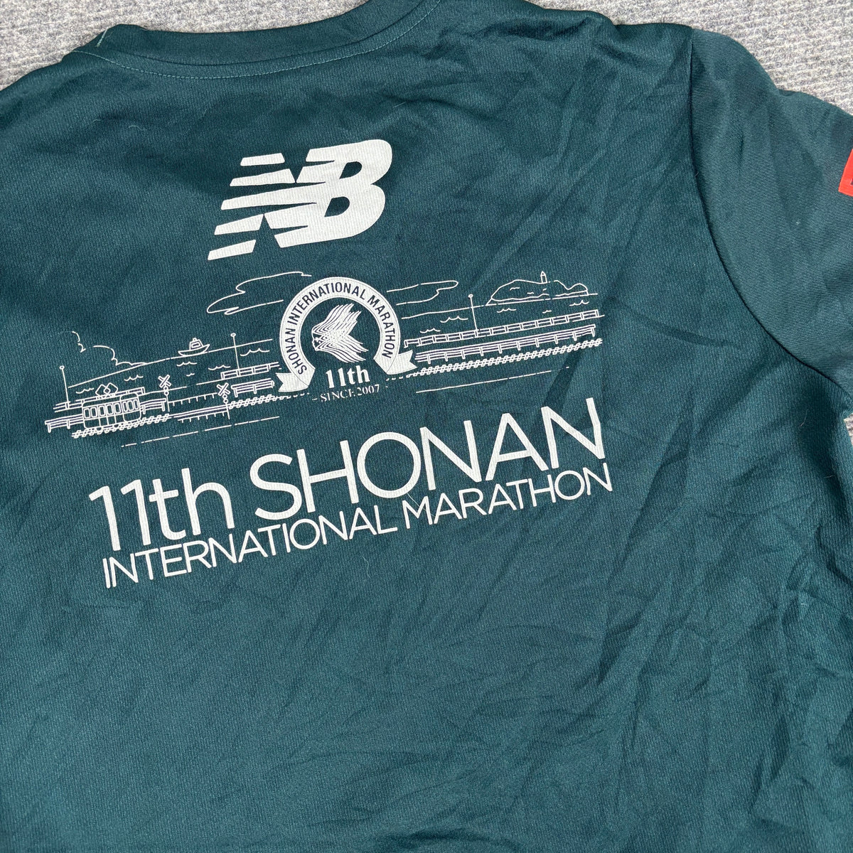 New Balance 11th Shonan International Marathon Running Tee Coral Teal photo 4