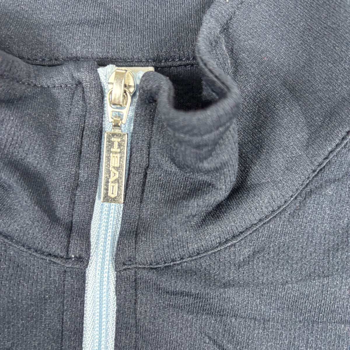 Head Tennis Quarter Zip Top Navy Pink Trim Fitted photo 5