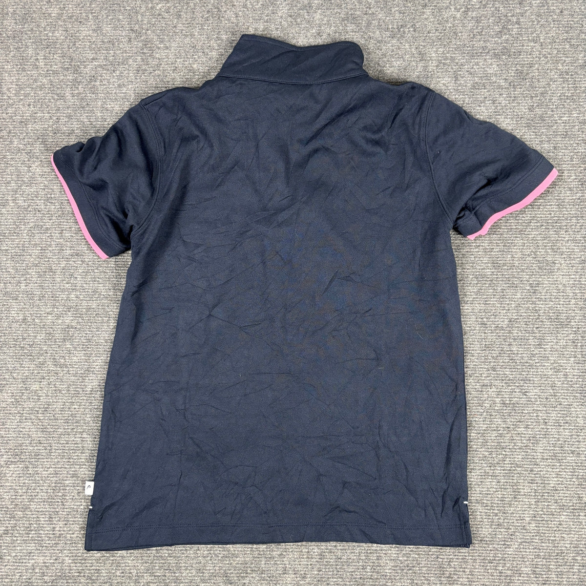 Head Tennis Quarter Zip Top Navy Pink Trim Fitted photo 3