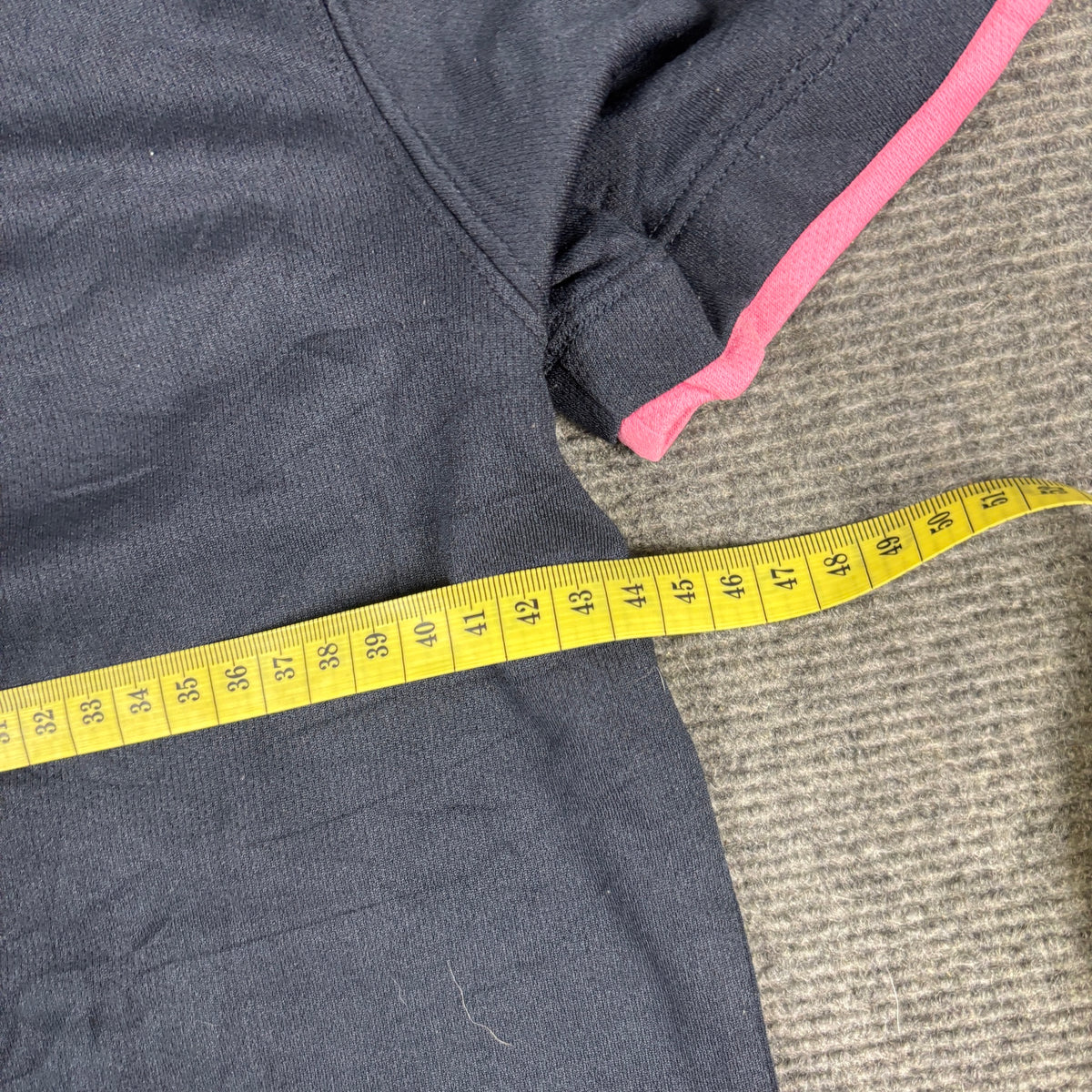 Head Tennis Quarter Zip Top Navy Pink Trim Fitted photo 9