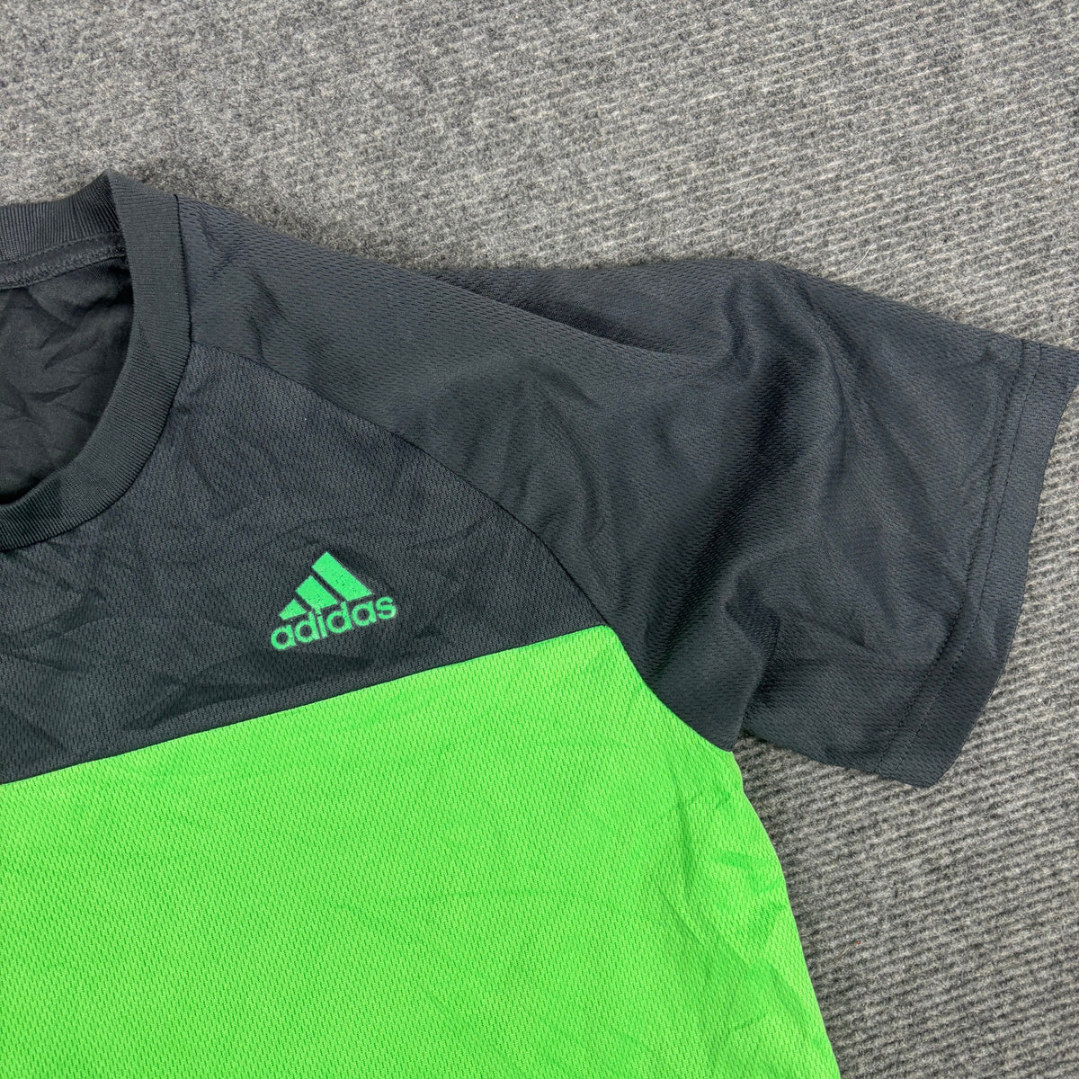 Adidas Climalite Colour Block Tee Black Neon Green photo 4