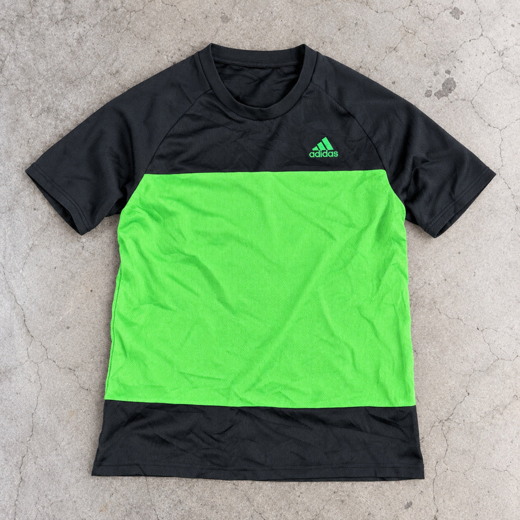 Adidas Climalite Colour Block Tee Black Neon Green photo 2