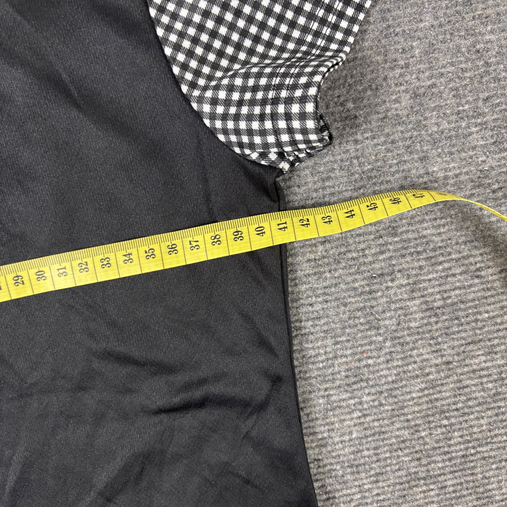 Y2K Fila Gingham Trim Pocket Tee Black White Petite photo 8