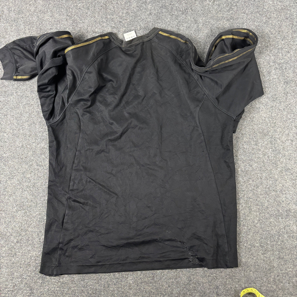 Adidas Climalite Long Sleeve Top Black Gold 3 Stripe photo 3