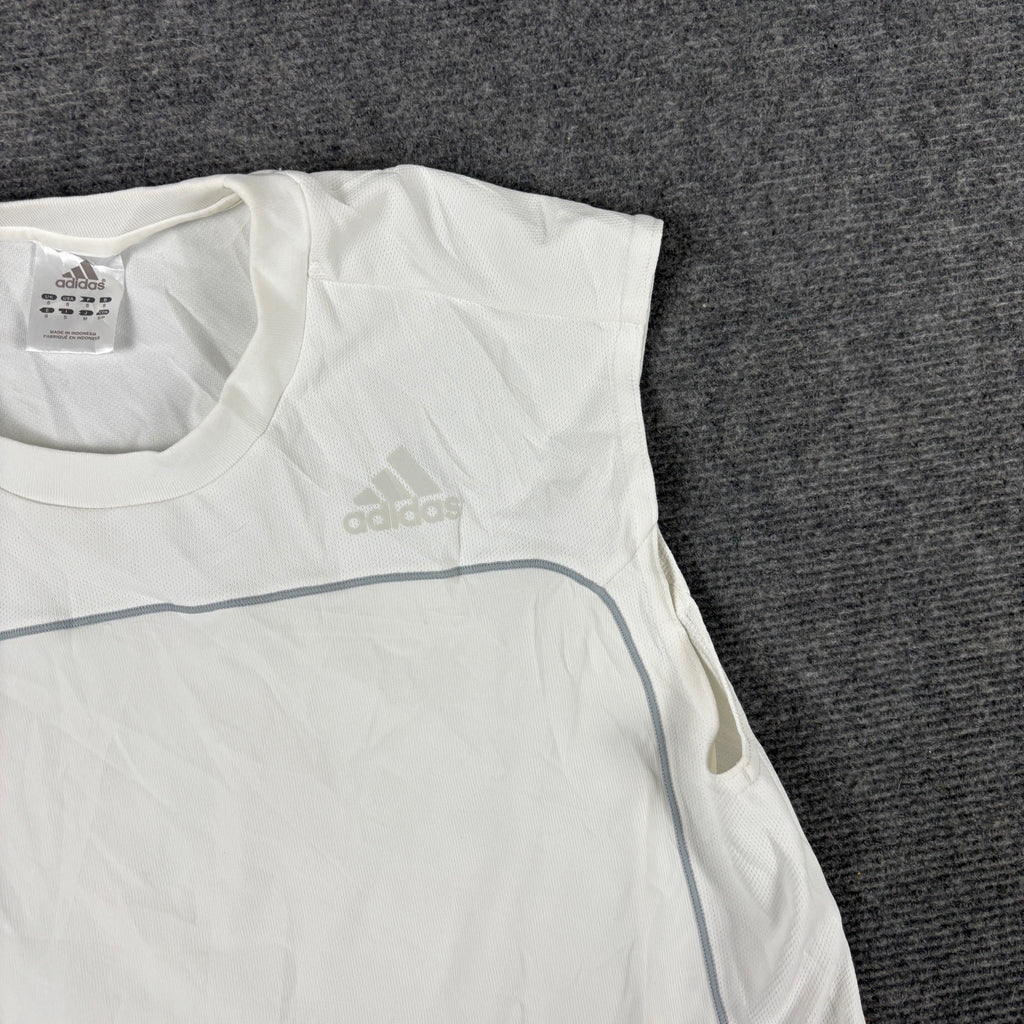 Adidas Climacool Sleeveless Training Tank White Grey Piping photo 4