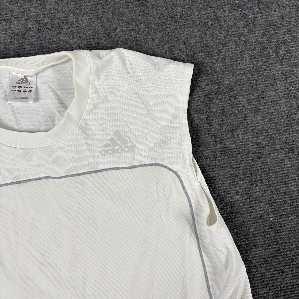 Adidas Climacool Sleeveless Training Tank White Grey Piping photo 4