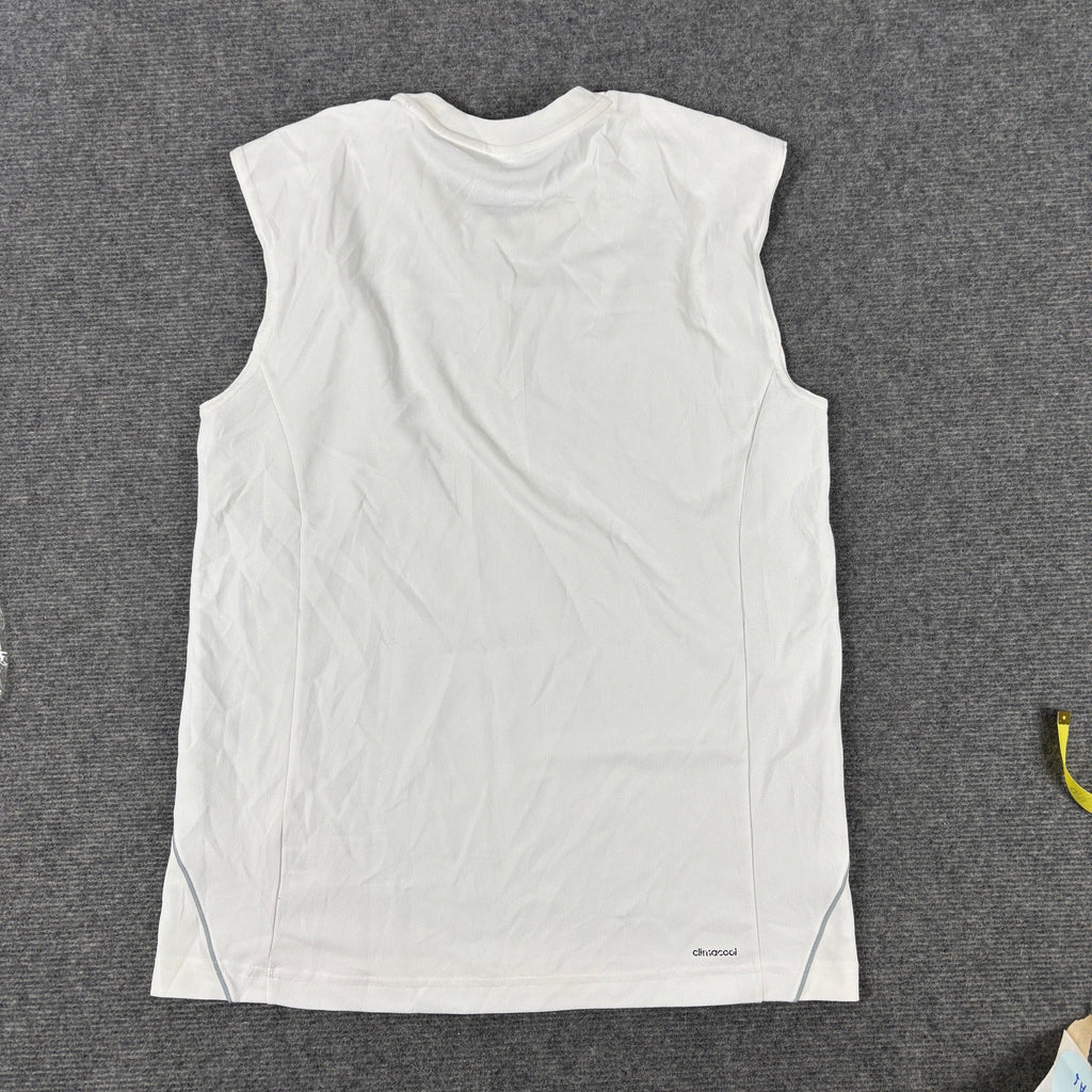 Adidas Climacool Sleeveless Training Tank White Grey Piping photo 3