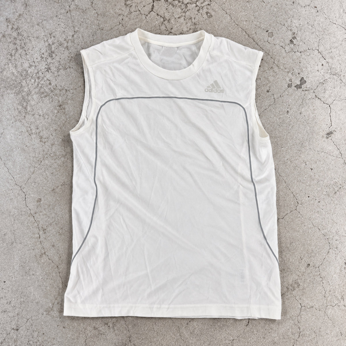 Adidas Climacool Sleeveless Training Tank White Grey Piping photo 2