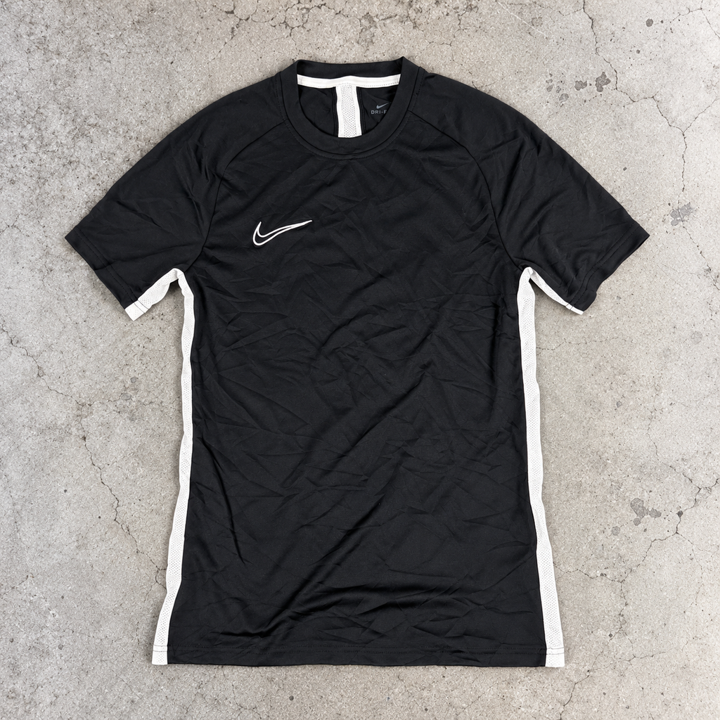 Nike Dri-Fit Activewear Top Women's Small Black White Training T-shirt