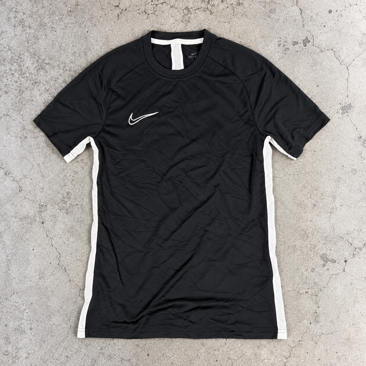 Nike Dri-Fit Activewear Top Women's Small Black White Training T-shirt