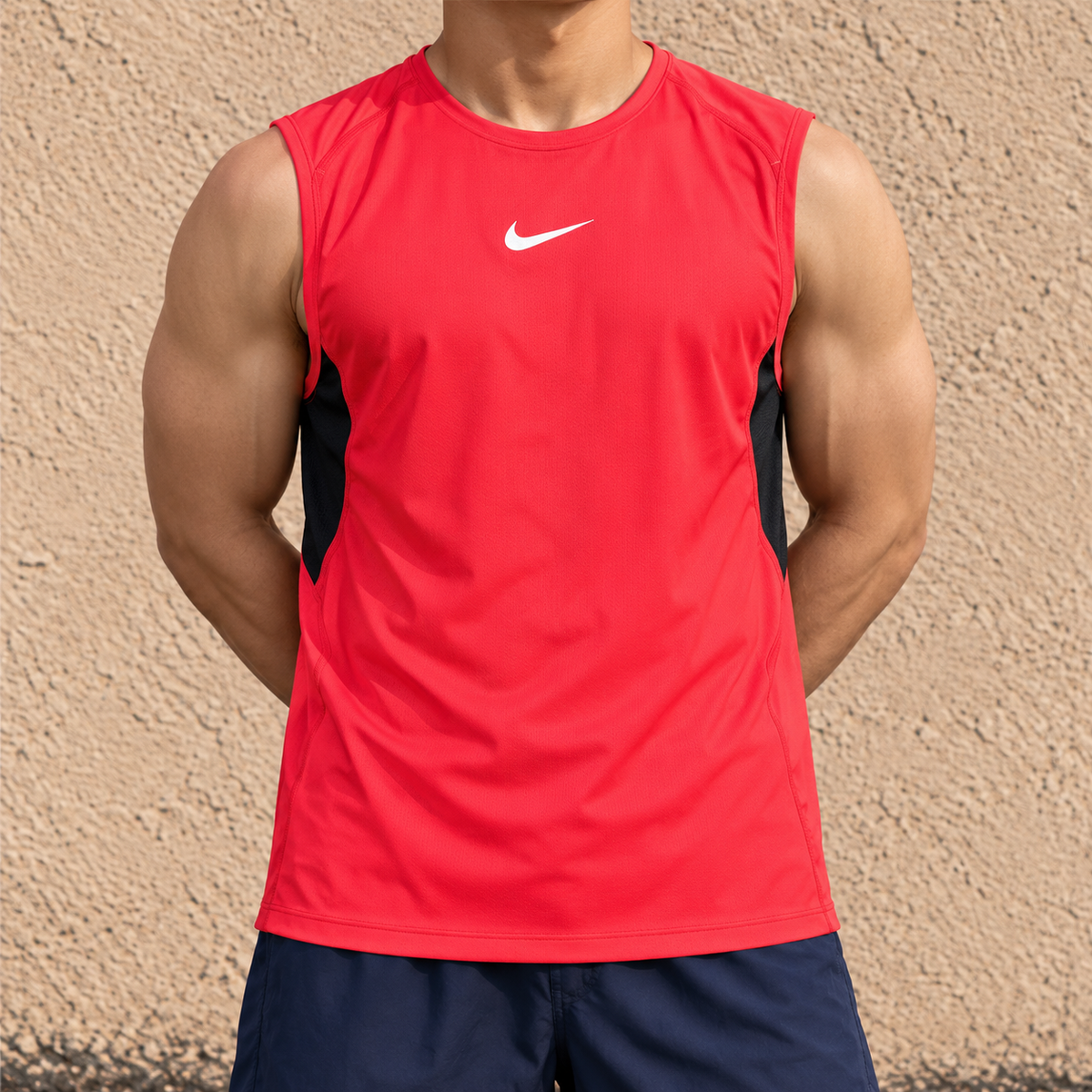 Nike Court Dri-Fit Tank Top Men's Large Red Sleeveless Tennis Top T-shirt
