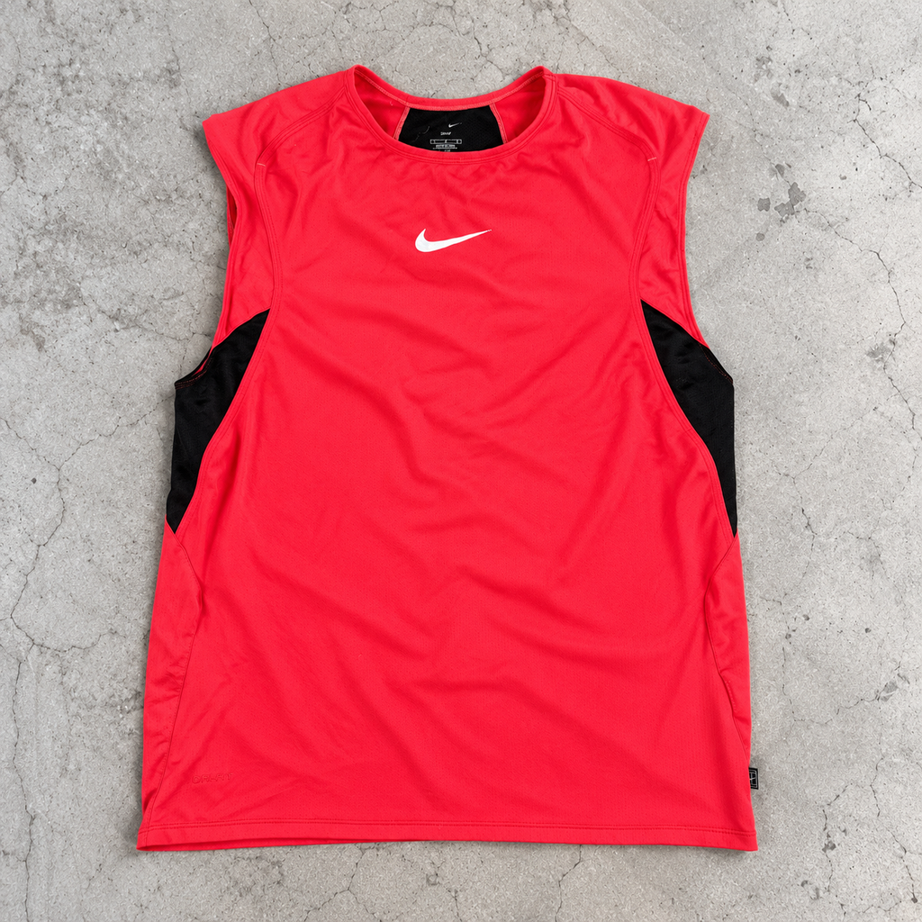 Nike Court Dri-Fit Tank Top Men's Large Red Sleeveless Tennis Top T-shirt