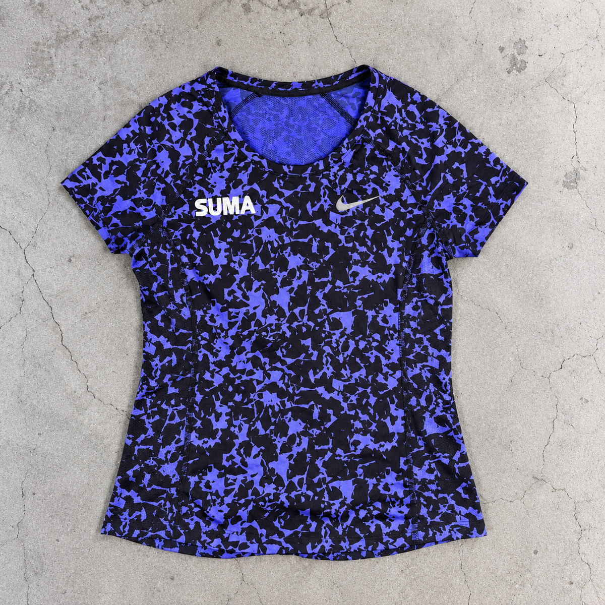 Nike Running Dri-Fit Activewear Top Women's XS Purple Black Print