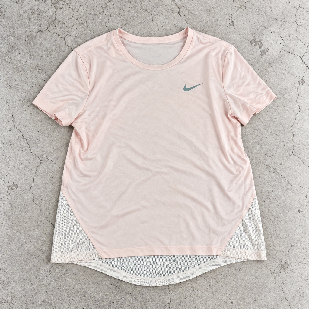 Nike Dri-Fit Activewear Top Women's Small Pink Grey Running T-shirt
