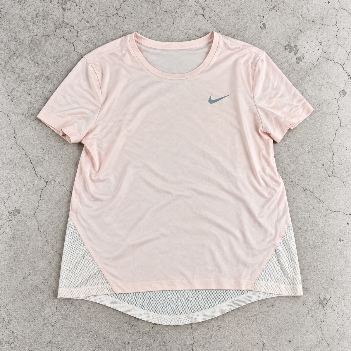 Nike Dri-Fit Activewear Top Women's Small Pink Grey Running T-shirt