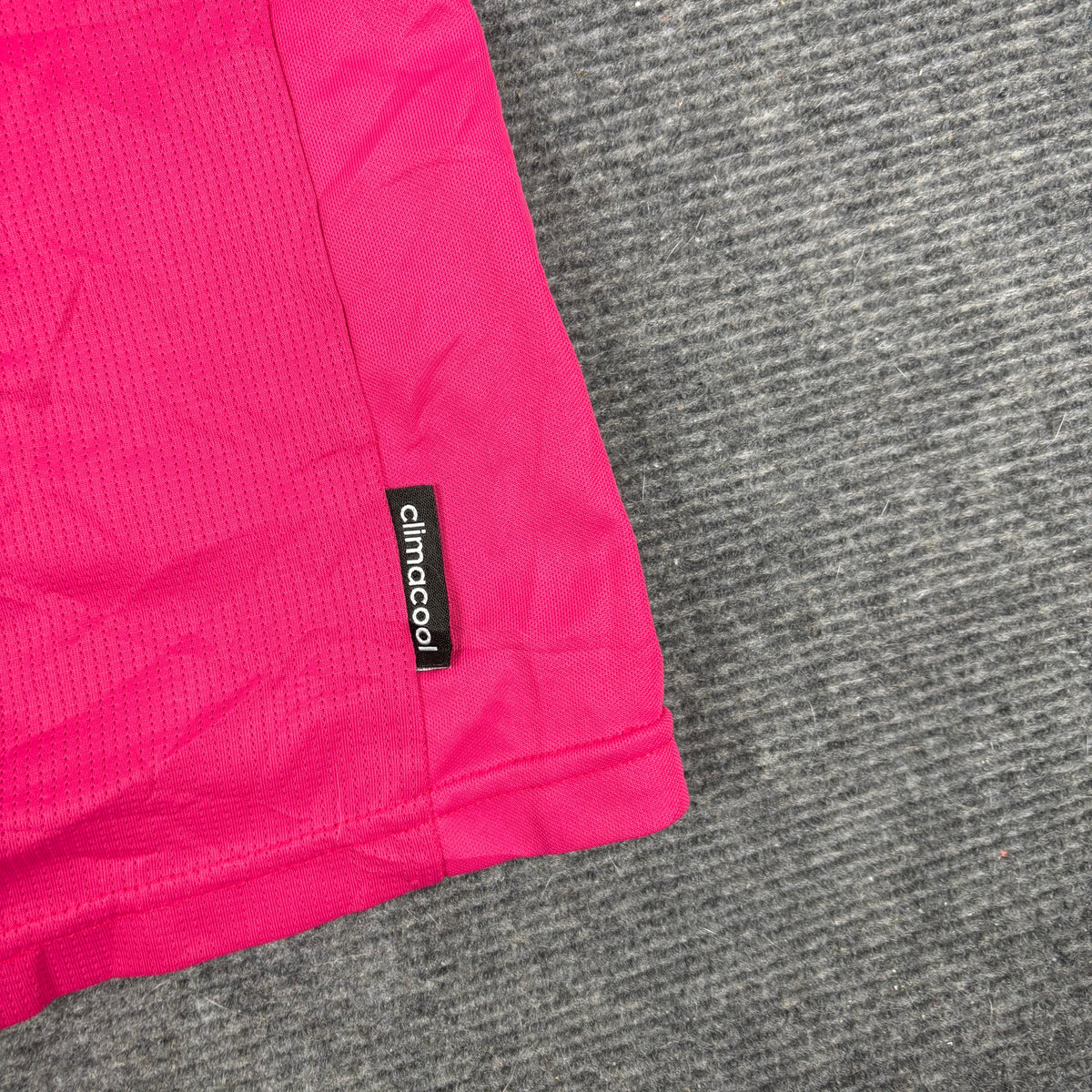 Y2K Adidas Climacool Rugby Jersey Top Hot Pink Navy Fitted photo 7