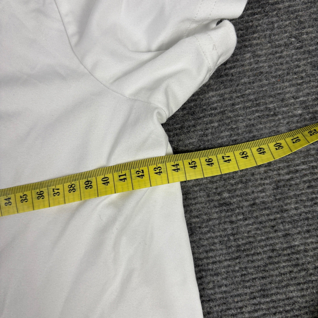 Y2K Adidas Climalite White V-Neck Fitted Tee Three Stripe Women's M photo 7