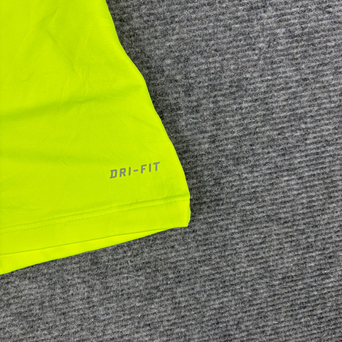 Nike Dri-Fit Tennis Top Neon Volt Yellow Cap Sleeve Fitted photo 5