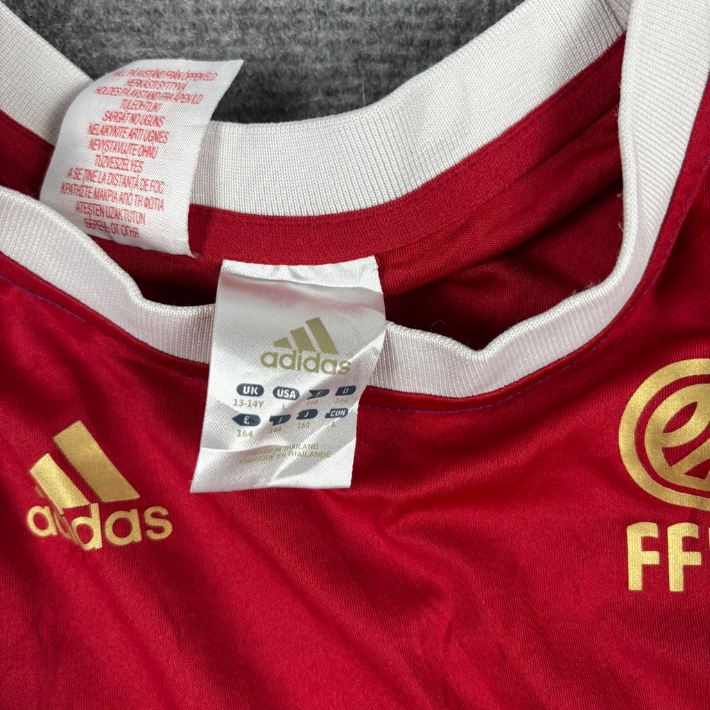 Adidas France FFBB Basketball Jersey Red Blue Tank photo 5