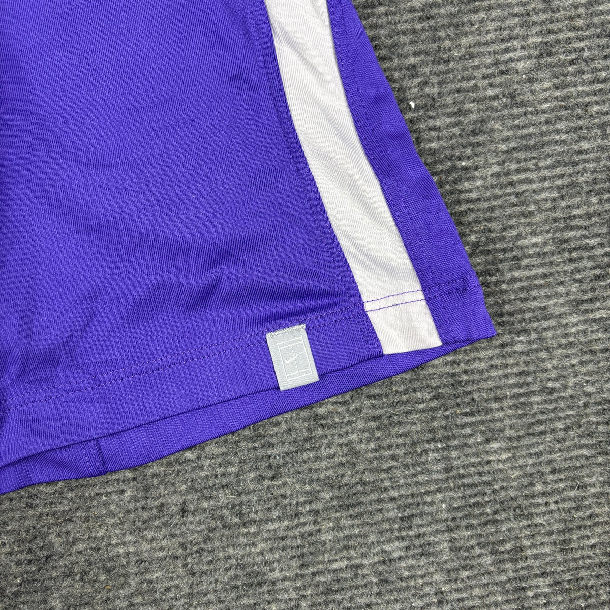 Vintage Nike Court Dri-Fit Tennis Polo Purple White Fitted photo 7