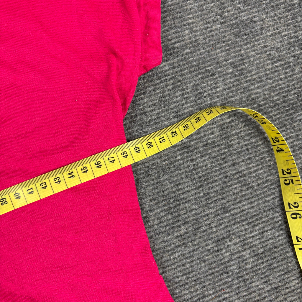 Puma V-Neck Logo Tee Hot Pink Orange Cropped photo 7