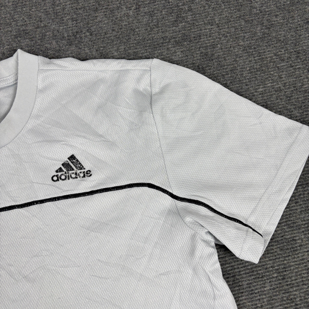 Adidas Climalite Logo Tee White Black Piping photo 4