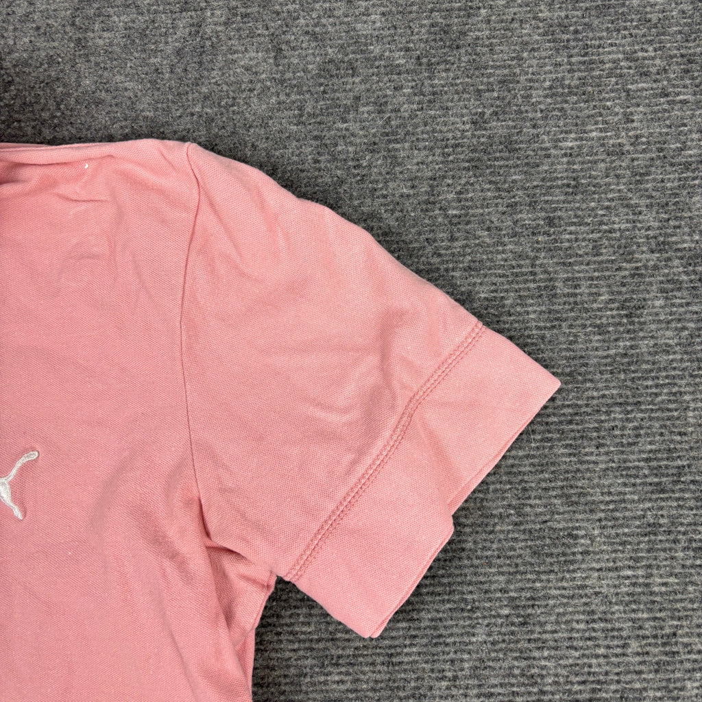Y2K Puma Classic Pique Polo Baby Pink Fitted photo 7