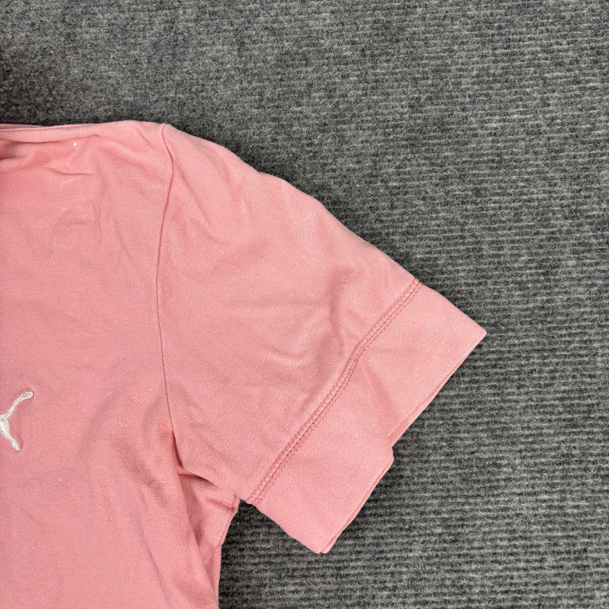 Y2K Puma Classic Pique Polo Baby Pink Fitted photo 7
