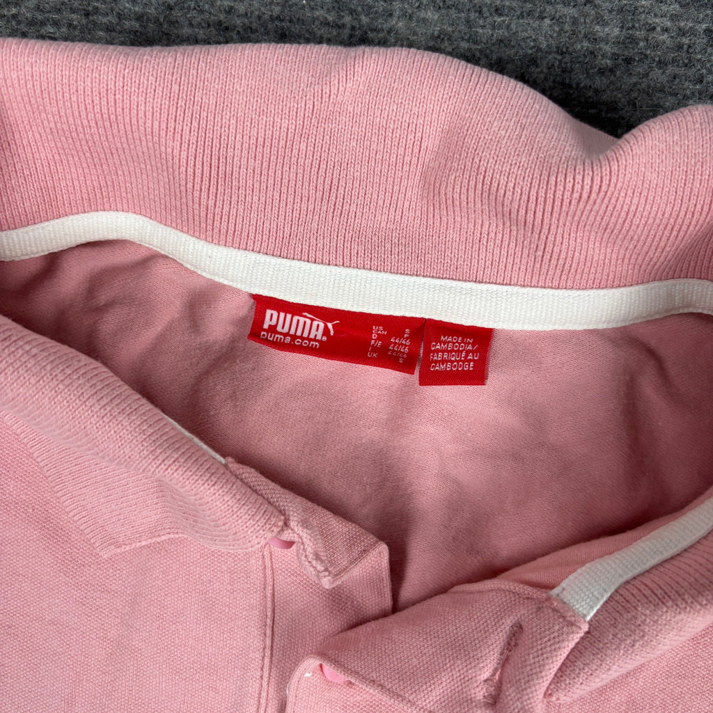 Y2K Puma Classic Pique Polo Baby Pink Fitted photo 5