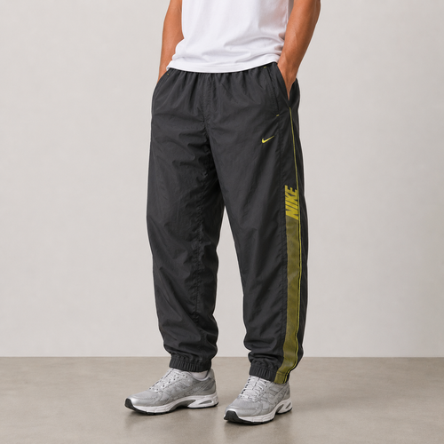 2000s Nike Track Pants Men’s S Black Yellow Spell Out Joggers