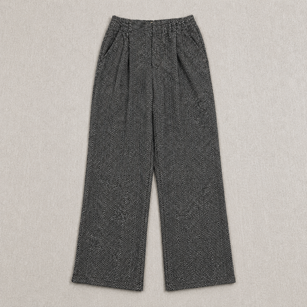 Vintage Japanese Tweed Pleated Pants Men's Small Tags on Deadstock