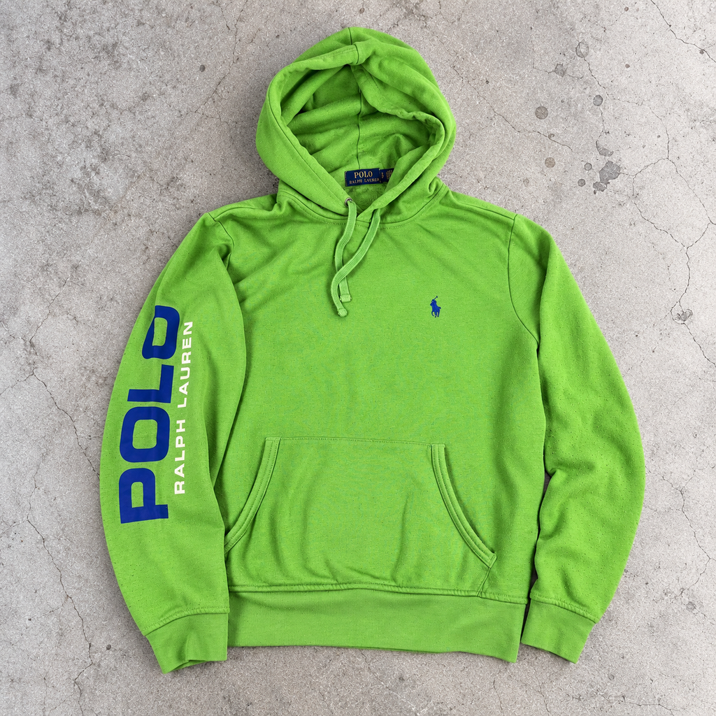 Ralph Lauren Hoodie Men's S Green Spell Out Logo Small Pony Jumper