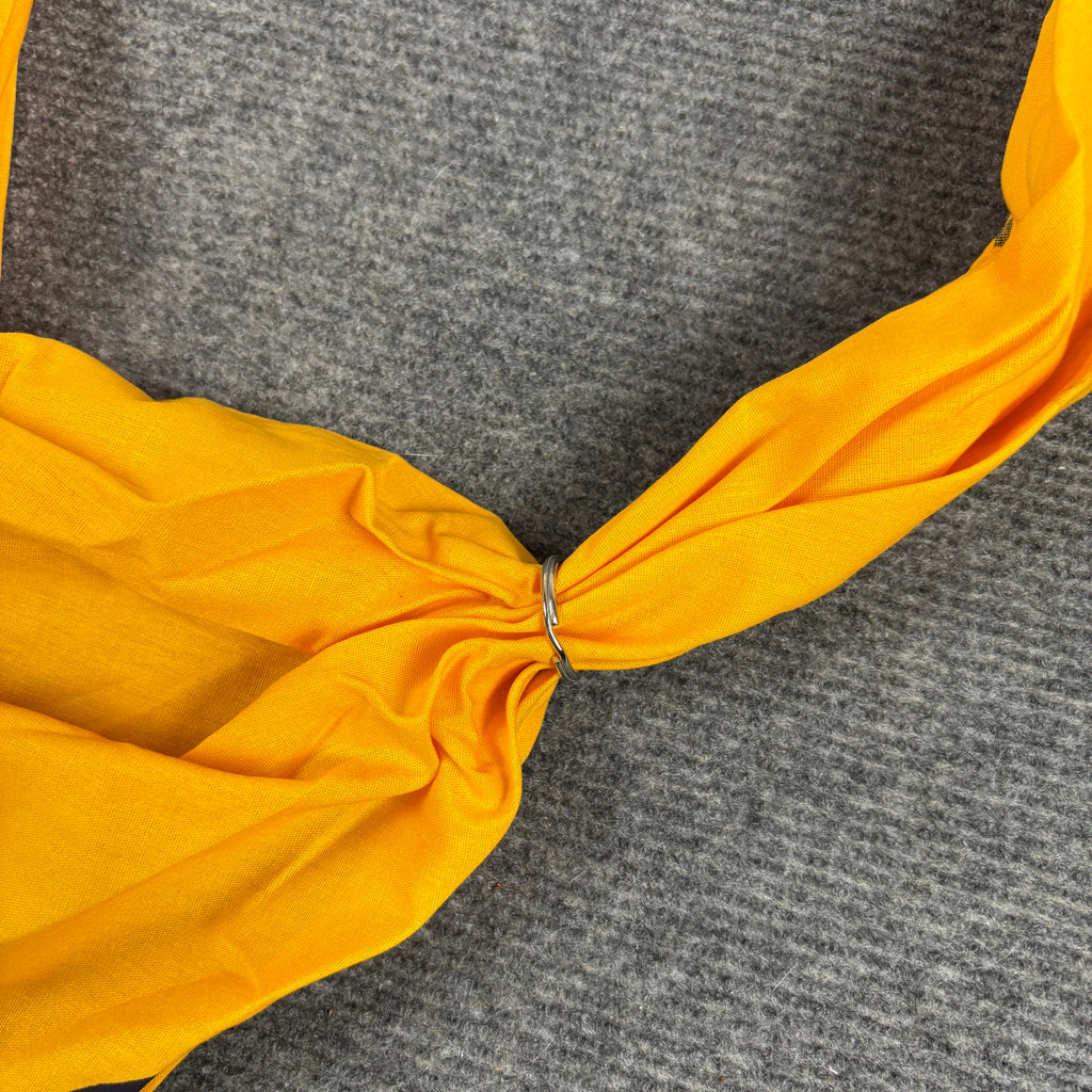 Vintage Cub Scouts Neckerchief Bandana Yellow Navy Wolf Logo photo 4