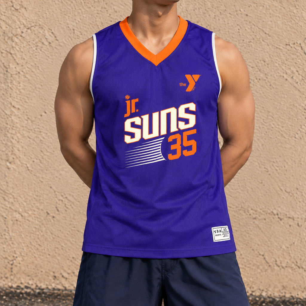 Phoenix Suns Jr Reversible Basketball Jersey Men's Small Purple White