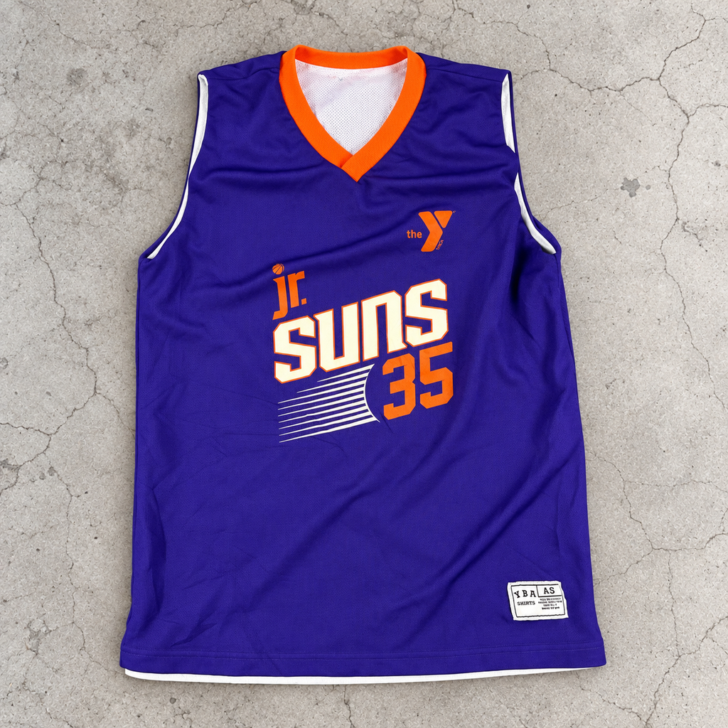 Phoenix Suns Jr Reversible Basketball Jersey Men's Small Purple White