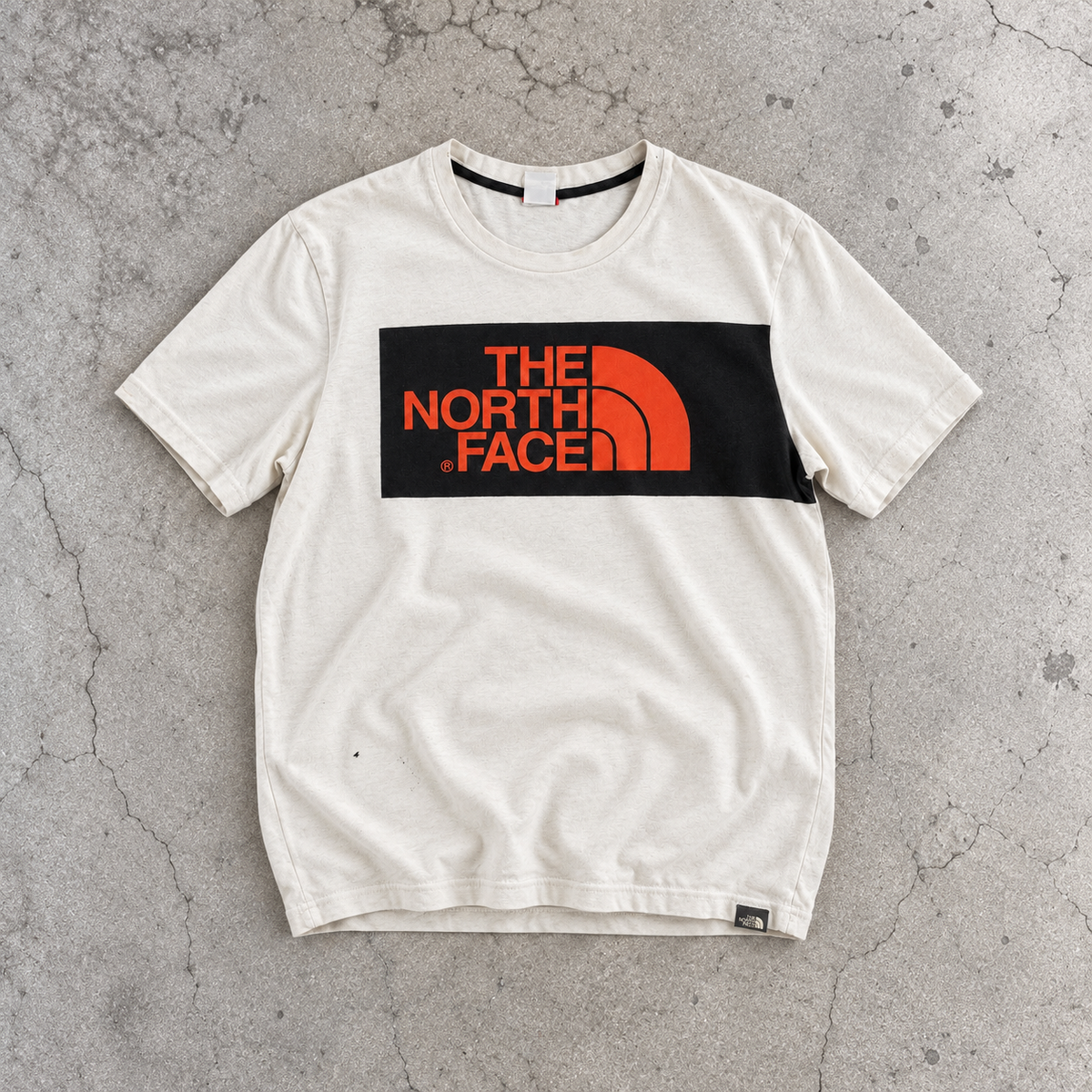 The North Face T-shirt Men's Large White Black Big Logo Gorpcore Top