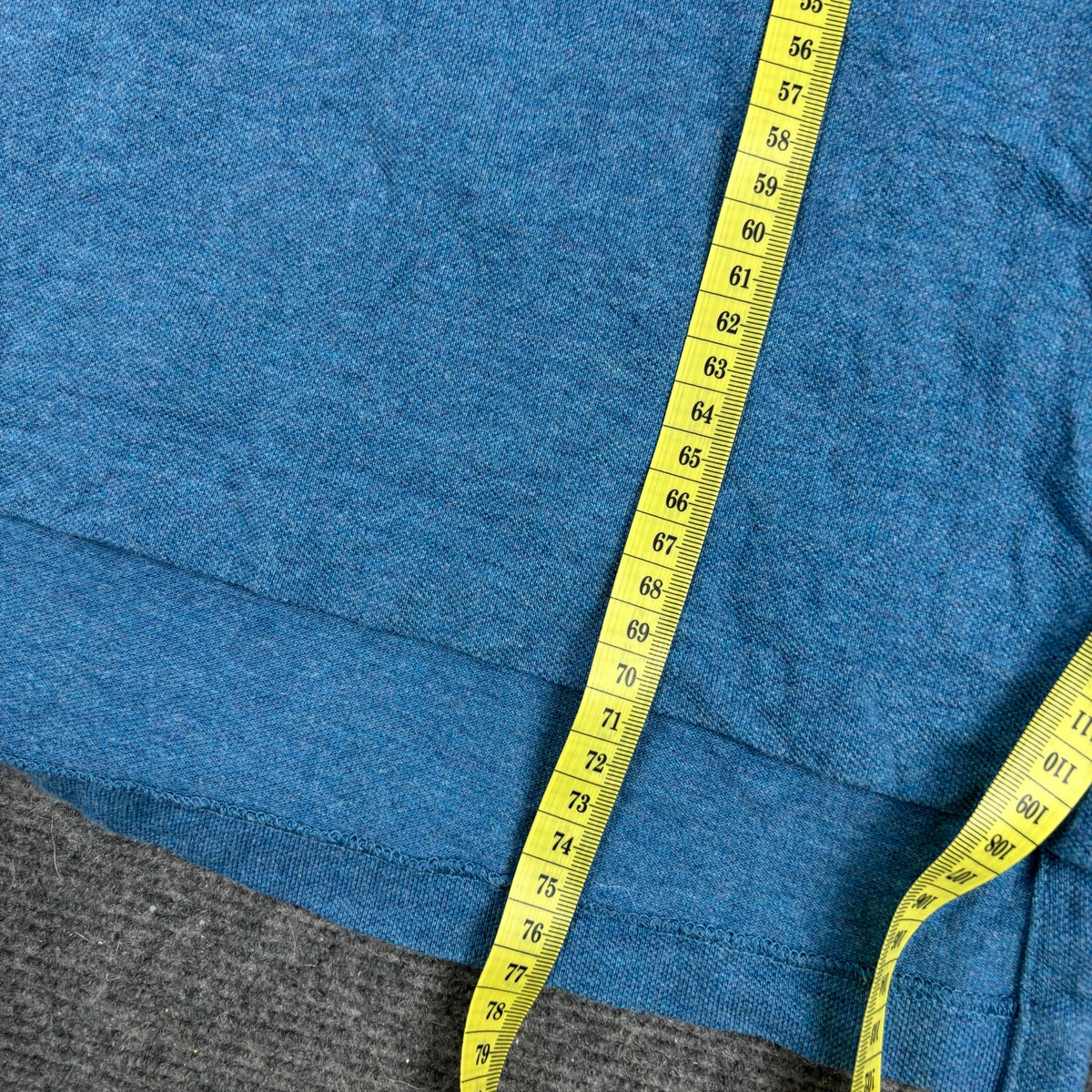 Polo Ralph Lauren Pique Polo Heathered Blue Orange Pony photo 8
