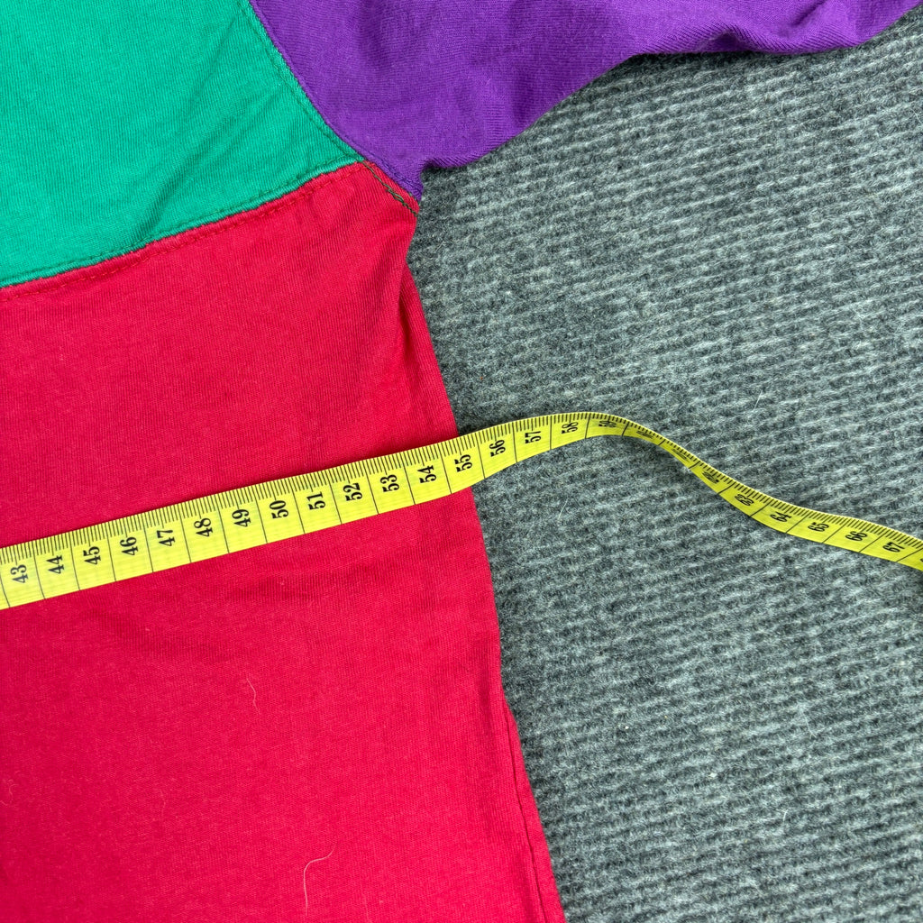 Vintage 90s Chaps Ralph Lauren Colour Block Polo Green Red Navy Purple Yellow photo 7
