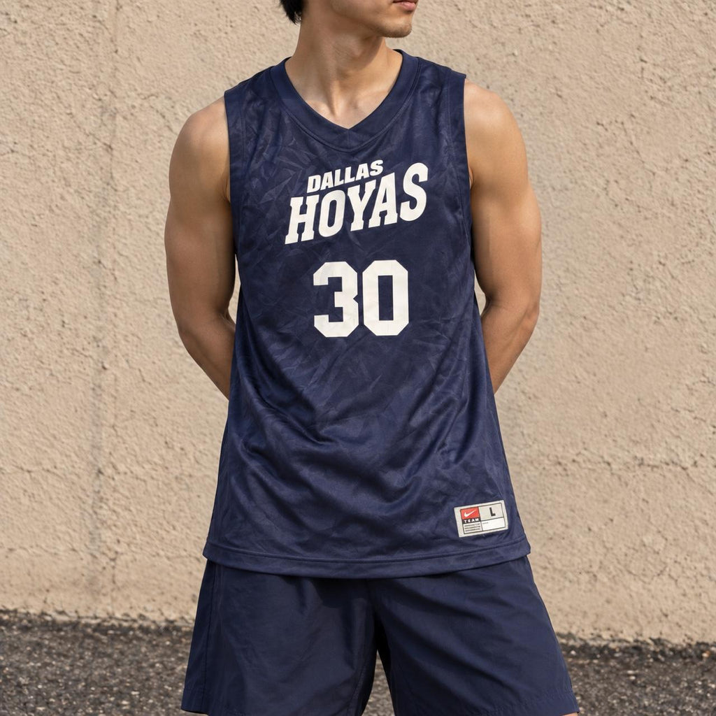Vintage 90s Nike Dallas Basketball Jersey Men's Large Navy White